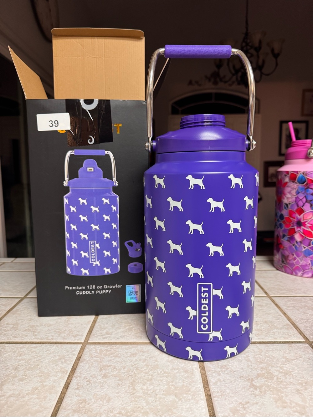 SOLD OUT RARE Coldest 128oz Gallon Cuddly Puppy Purple Glow NIB 🐶💜🌙